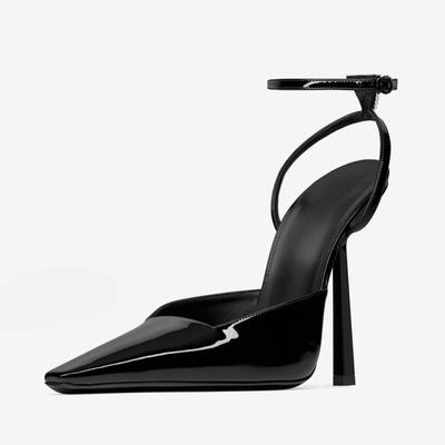 Mode 2024 Sommer Neu High Heel Strass Sandalen Sexy Modenschau Ein Riemen Schnalle Europäisch Amerikanisch Damen Schuhe Größe 34-43