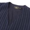 RRL Wabash Striped Cotton Vest, Men's, Navy, Size M Best M NavyUsed