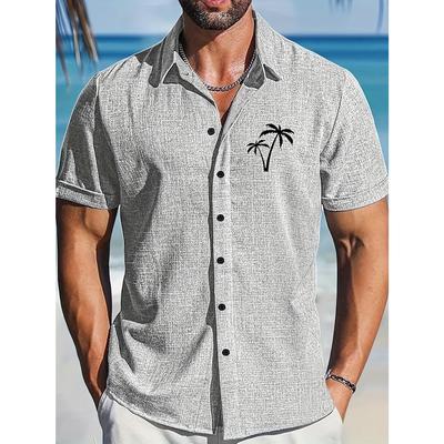Camisa de manga corta para hombre de vacaciones hawaianas
