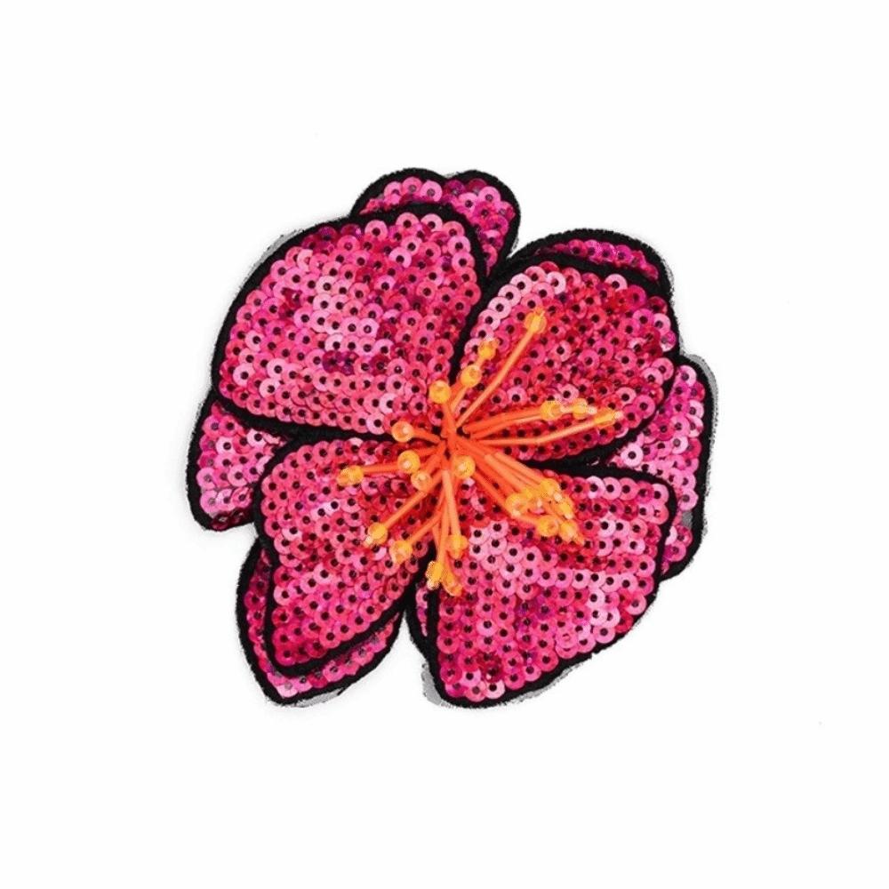Colorful Sequins Sew On Patch Large Size Repair Hole Applique Flower Applique Auxiliary Material