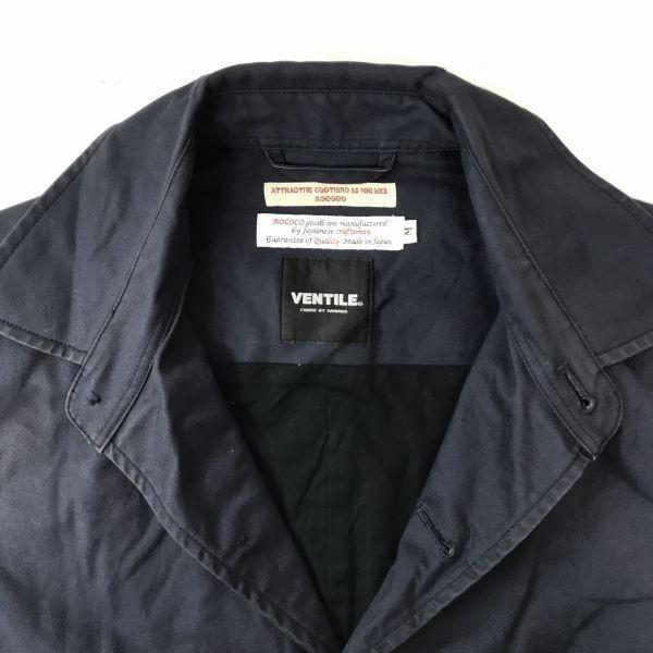 Made in Japan/VENTILE/Cotton Chester Coat/Outerwear/Men's M/Navy/(USED)
