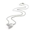 Les Trésors De Lily [J0078] - White 'Love' Steel Necklace