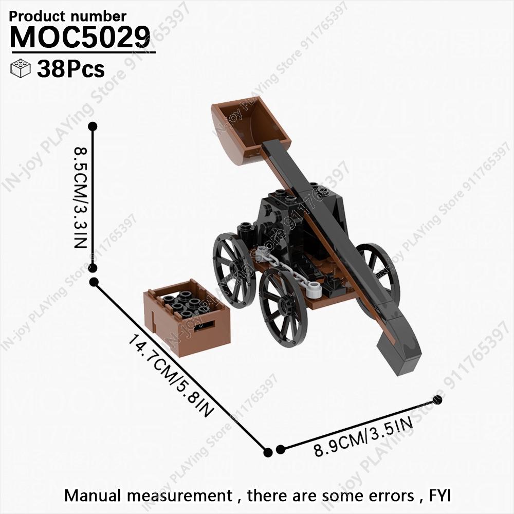 MOOXI Medieval Building Blocks Set Military War Castle Knight Carriage Crossbow Siege Vehicles Model MOC Bricks Toy For Boy Gift