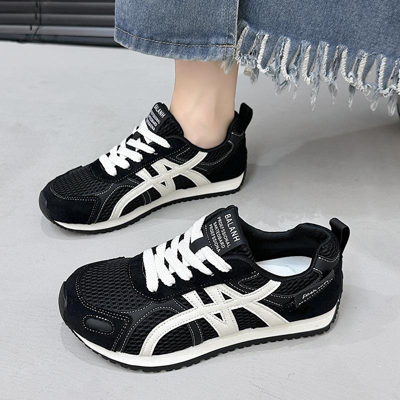 New leather breathable mesh platform women's summer and autumn versatile casual sports running shoes casual shoes