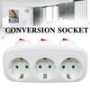 Independent European German Style One To Three Power Extension Socket 3 Holes One Out Three European Standard German Standard Conversion Socket
