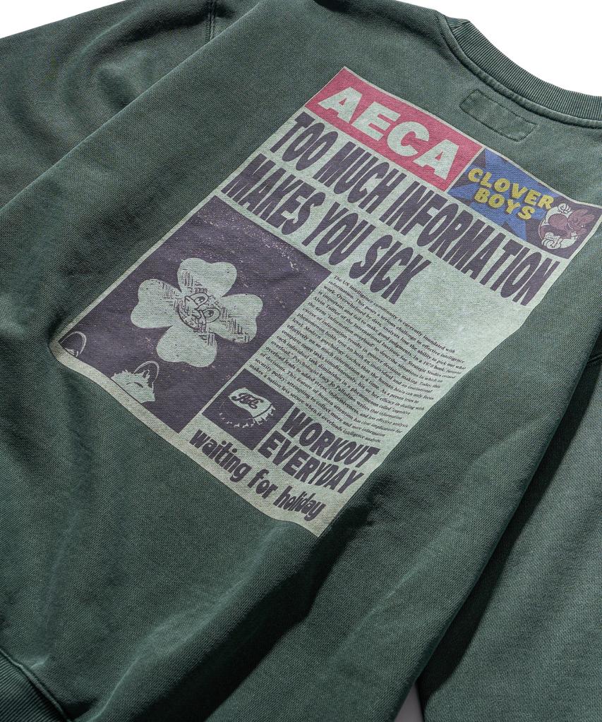 AECA Aeca Social Balance Sweat Shirts-Washed Green