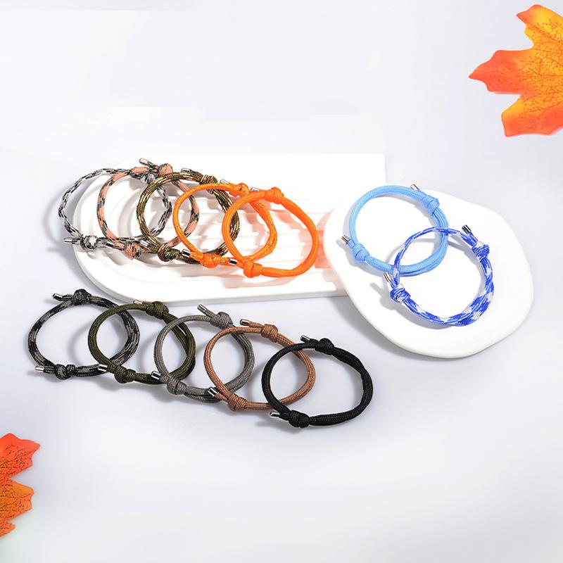 Rope Woven Bracelet for Men Adjustable Fashion Versatile Simple Paracord