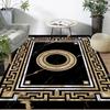 Nordic Luxury Black Gold Carpet Living Room Decor Non-slip Large Rug Bedroom Area Decoration Home Coffee Tables Floor Foot Mat