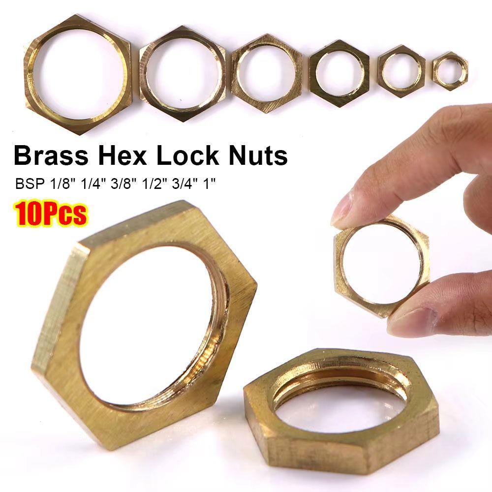 10Pcs Brass Flange Nut Water Tank Joint  Plumbing Fastening Accessories