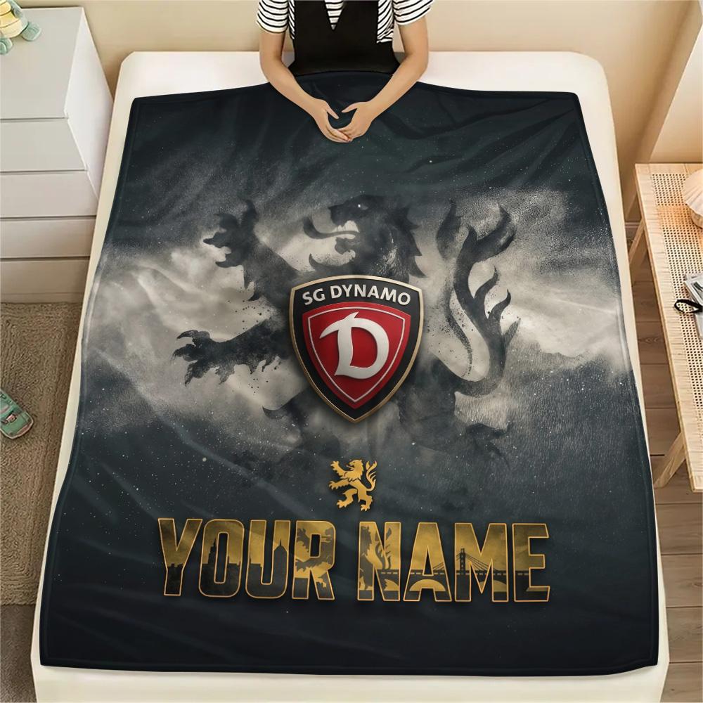 Custom Name SG Dynamo Dresden Flannel Blanket, High Quality Comfortable for All Seasons, Home Decor, Warmth and Comfort