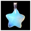 Small Star Pendant In Synthetic Opalite + Chain 2cm Diameter