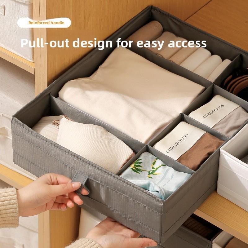Drawer Organizer Box With Dividers For Underwear And Socks Storage In Bedroom Home