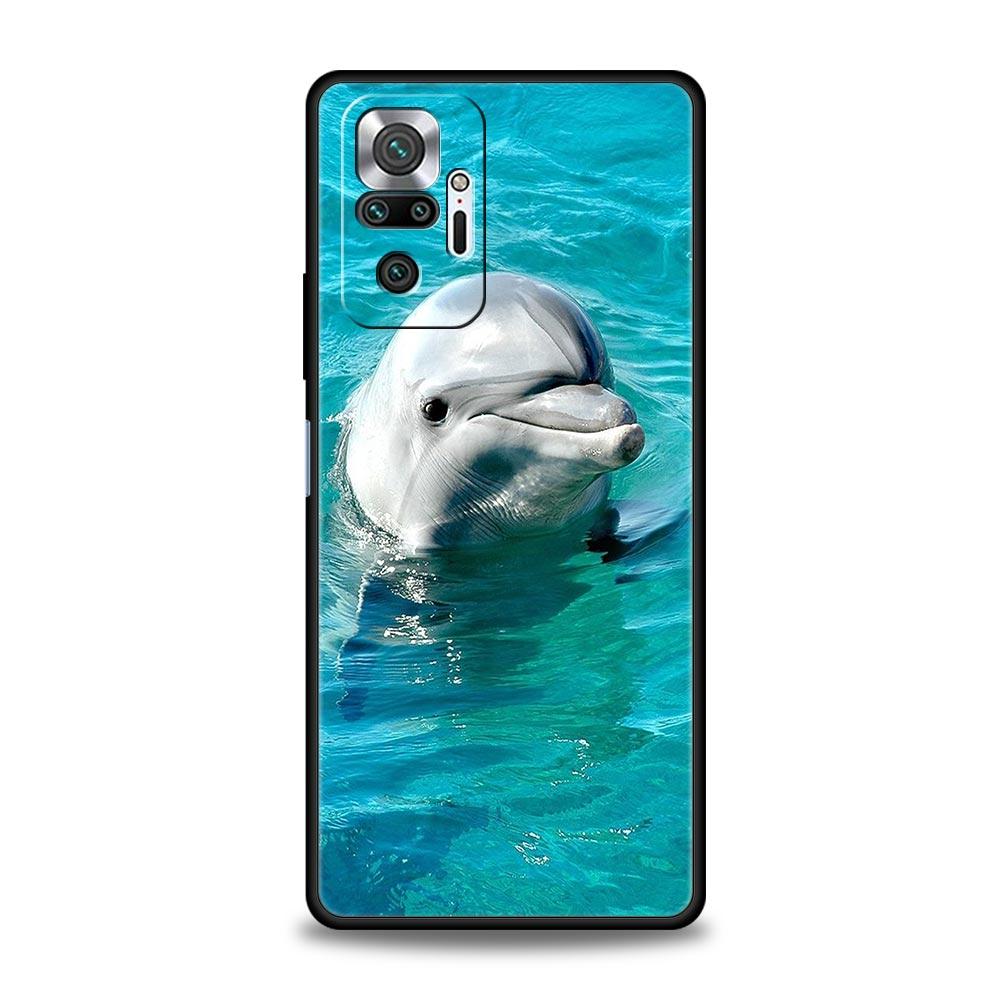Ozean Tier Delfin Handyhülle Für Xiaomi Redmi Note 14 13 5G 10 11 12 Pro Plus 4G 14C 13C 12C 10C Schwarze Abdeckung