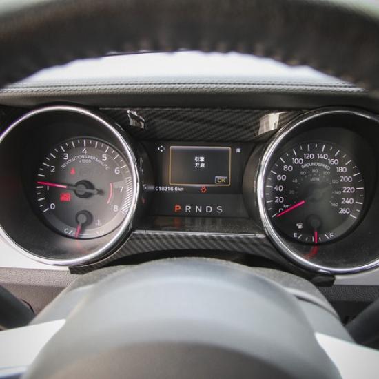 4x Front Dashboard Panel Strip Trim Frame for Ford Mustang 2015-18 Carbon Fiber