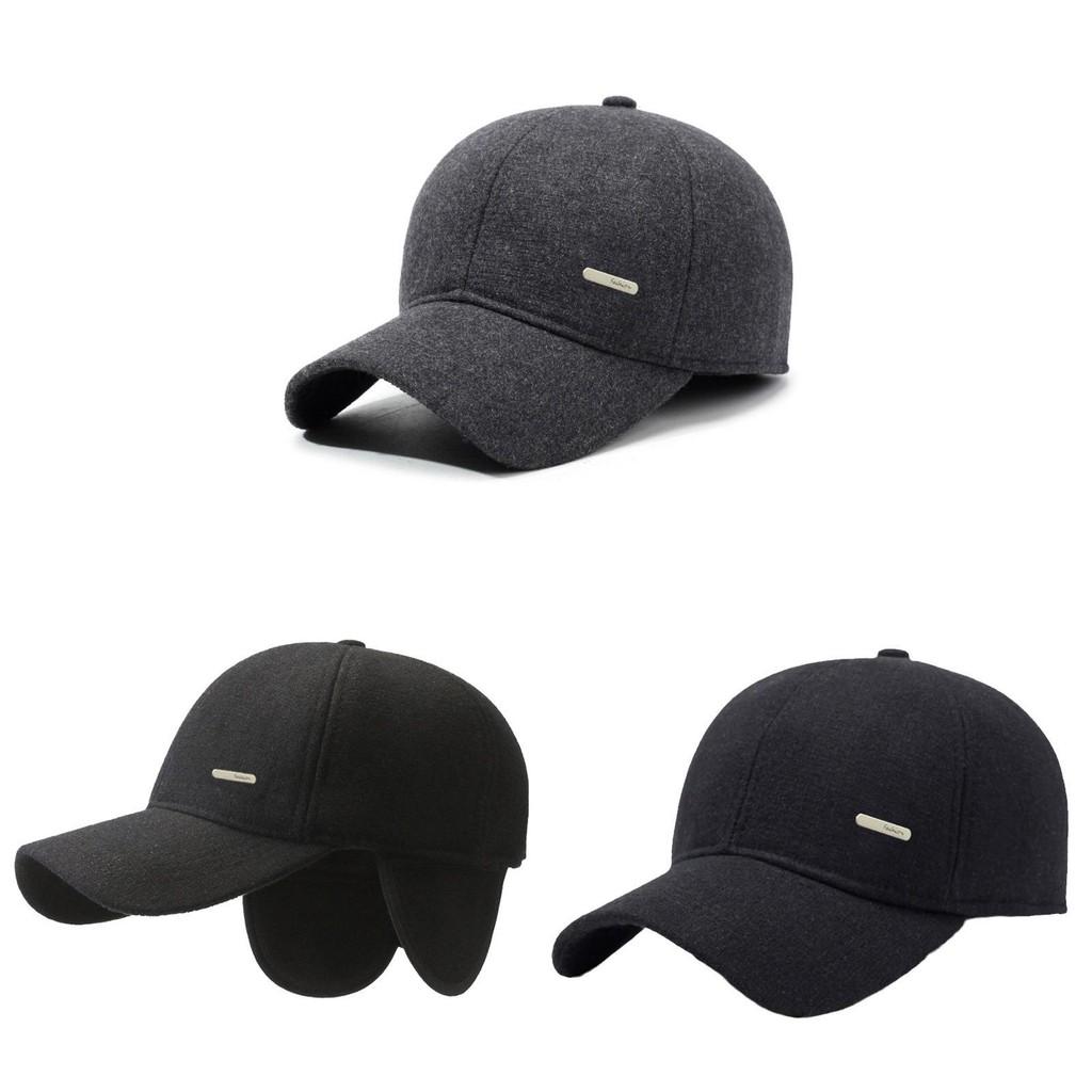 Winter Baseball Cap With Warm Ear Coverage Adjustable Cotton For Ins Fashion Lovers
