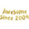 Awesome Since 2004 Gold Glitter Banner - 22nd Birthday and Anniversary Party Decorations