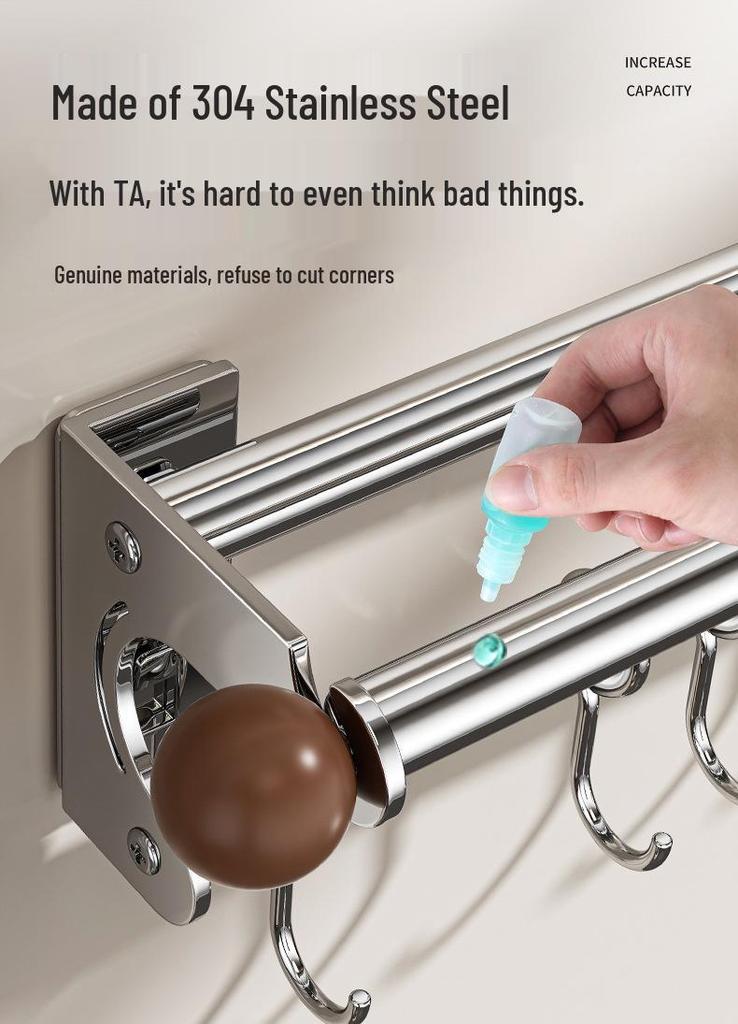 Wall-Mounted Multi-Functional Kitchen Rack: Knife Holder, Pot, Spatula & Spoon Storage, Punch-Free Installation