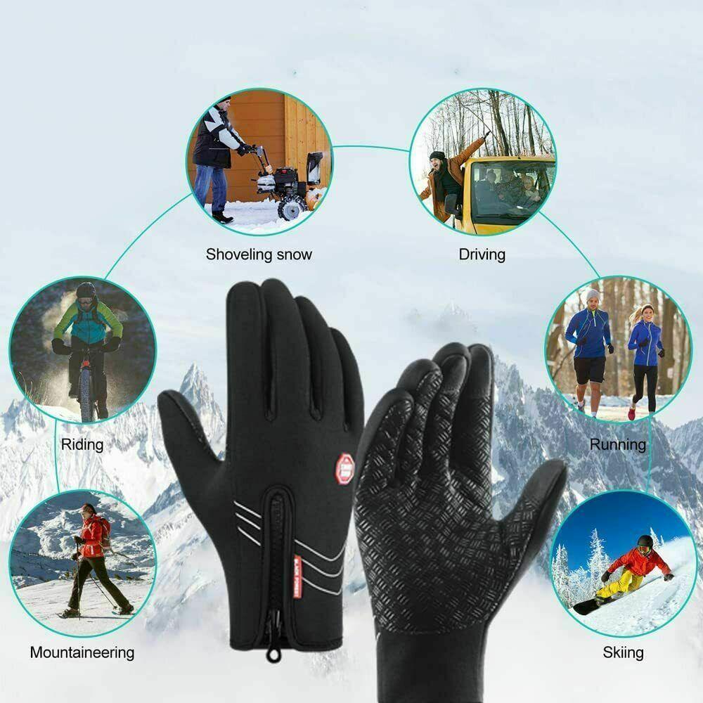 Anti-slip Cold Weather Men Touch Screen Mitten Cycling Gloves Ski Gloves Winter Warm Gloves