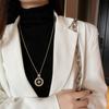 Women Necklace Exquisite Flash Diamond Eight Awn Star Pendant Necklace Sweater Chain Jewelry