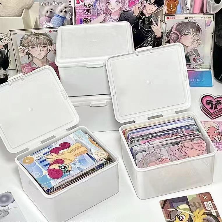 Milky White Flip-Top My Little Pony Card Storage Box with Dustproof Function for Small Cards and Sleeves
