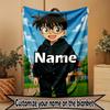 Custom Name Personalized Anime Print Blanket, Home Decor, Bedroom, Sofa, Camping, Couch, Gifts for Birthday Christmas