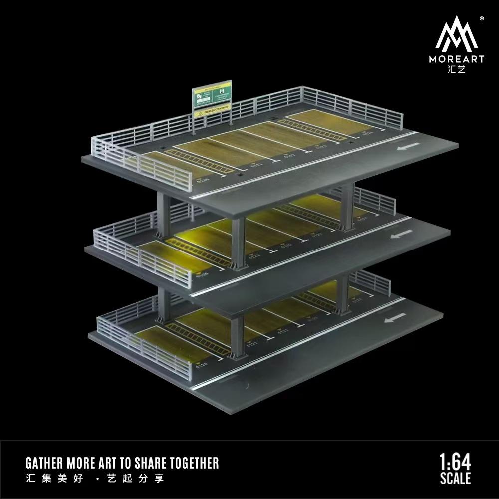 

TimeMicro&MoreArt 1:64 Japanese three-storey parking building garage storage display scene - stock - fast delivery