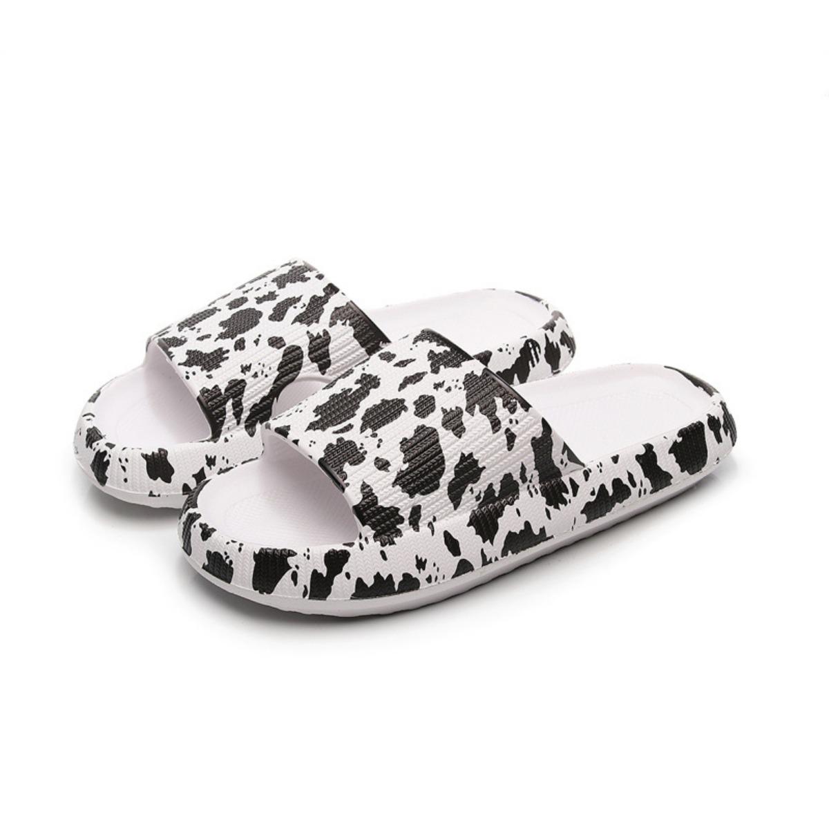 

Модные женские тапочки из ЭВА с леопардовым принтом, женские тапочки Cloud на толстой подошве для отпуска, пляжа, общежития, женская обувь больших размеров 38-39