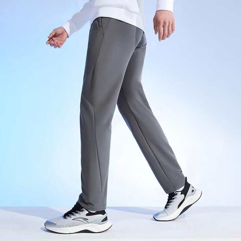 Anta Pure Color Waterproof Taslon Straight-Leg Training Pants Men Bottoms Castle-Gray 152317514-2