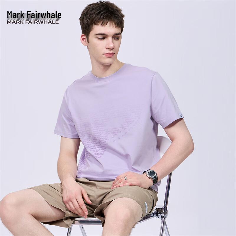 Mark Fairwhale Men s 2026 Summer All-over Print Crew Neck T-shirt 3XL