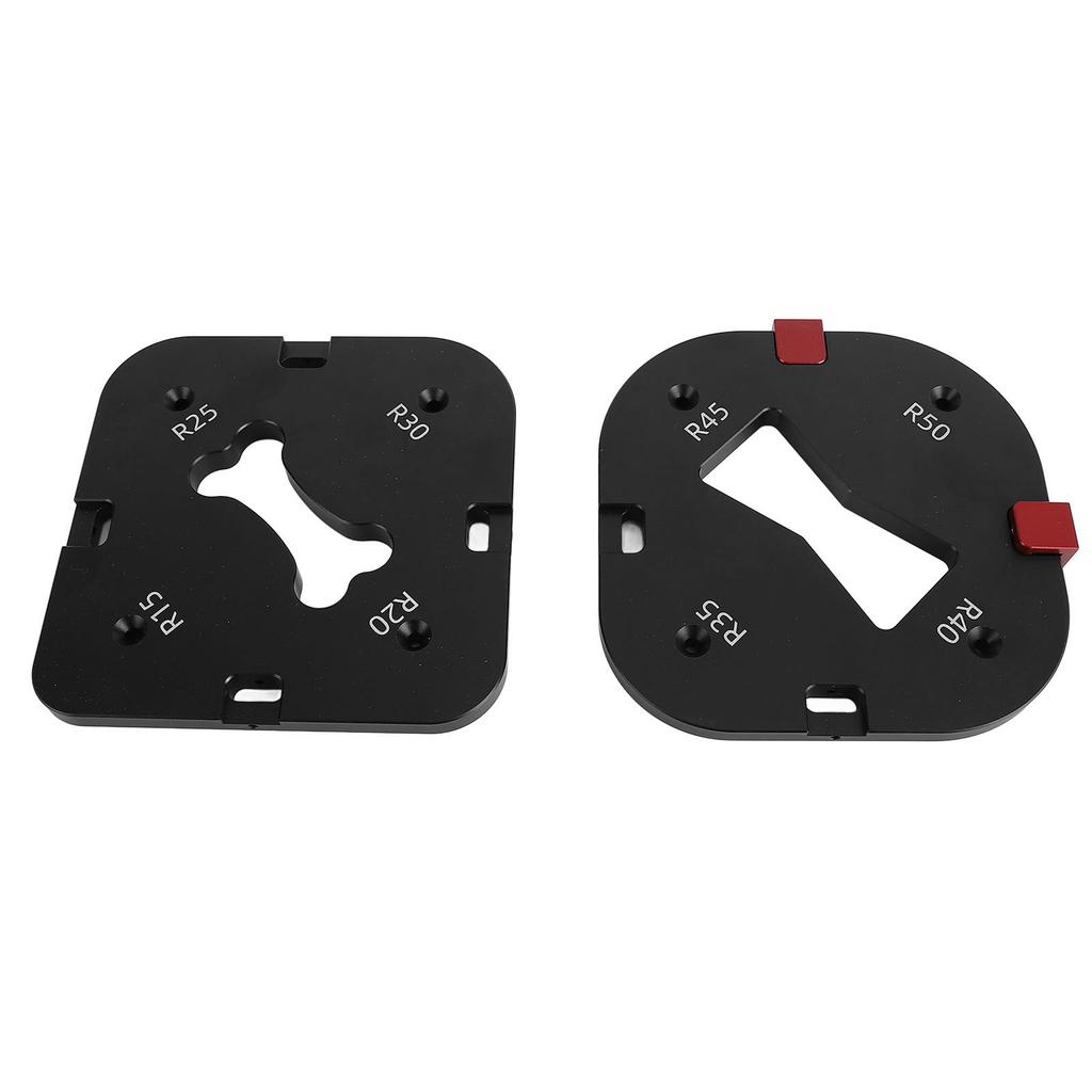 2PCS Round Corner Template with Milling Cutter R15 R20 R25 R30 R35 R40 R45 R50 Radius Arc Chamfering Board
