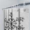 Snowflake Printed Shower Curtain Modern Design Bathroom Decor