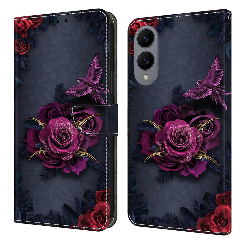For Samsung Galaxy S25 Edge Wallet Case Pattern Printing PU Leather Flip Stand Phone Cover
