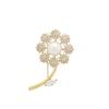 Dandelion Pearl Anti-glare Brooch for Women High-end Corsage Pin Coat Accessory