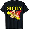 NEW LIMITED Vintage Sicily Sicilian Flag Pride T-Shirt Mens Womens Tees Top Tops Tee