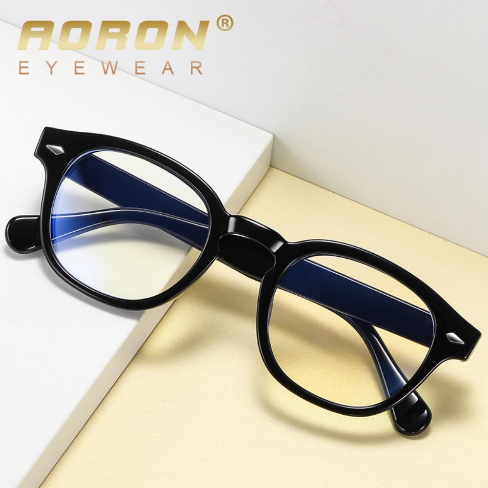aoron Square Flat Light Glasses Frame Anti-blue Light Can Be Matched with Myopia Glasses Frame Game Retro Fashion Glasses