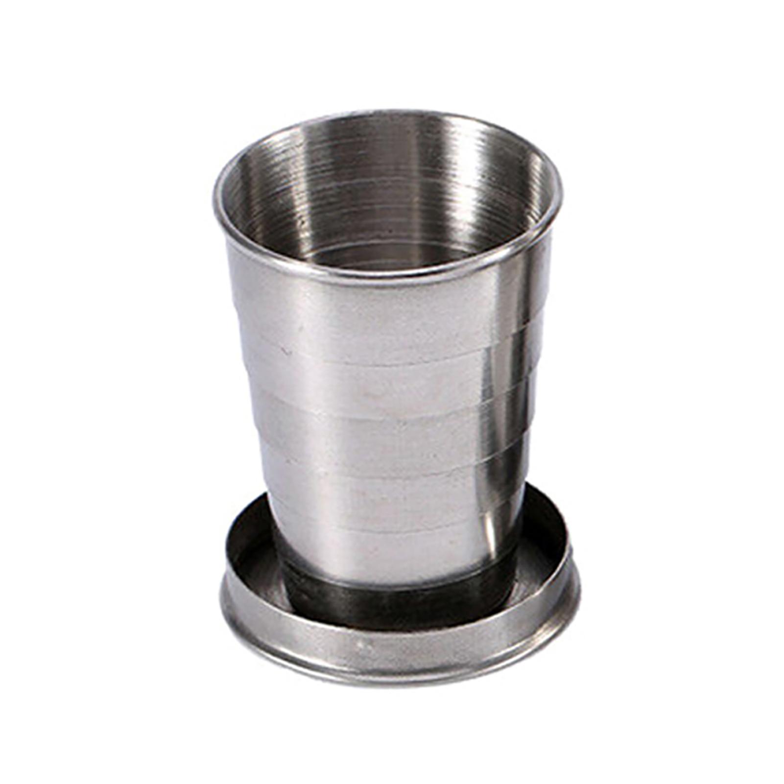 

Outdoor Stainless Steel Cutlery Coffee Cups Convenient to Carry Foldable Cup for Touring Trips Outdoor Camping