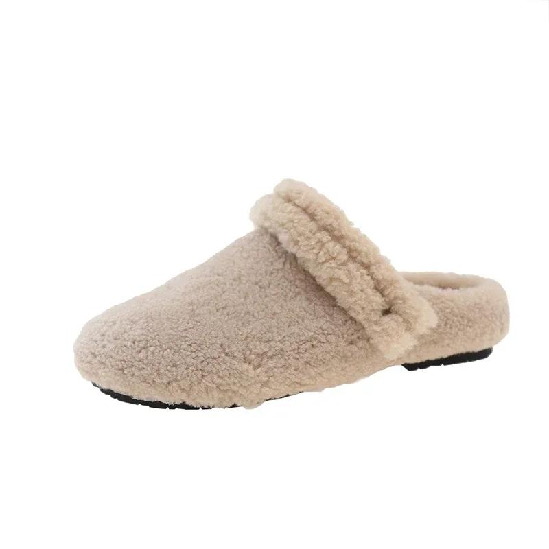Fashion New Autumn Winter Women Casual Flats Woman Moccasins Soft Loafers Fashion Comfort Warm Plush Slip on Female Cotton Slippers