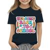 Children's Casual and Fashionable Round-Neck Printed Short-Sleeve Top for Back-to-School