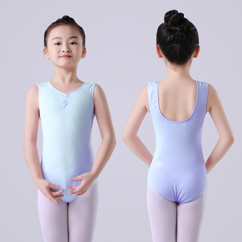 Girls' Summer Ballet Dance Leotard - Versatile Strappy Vest for Chinese Dance Exams.