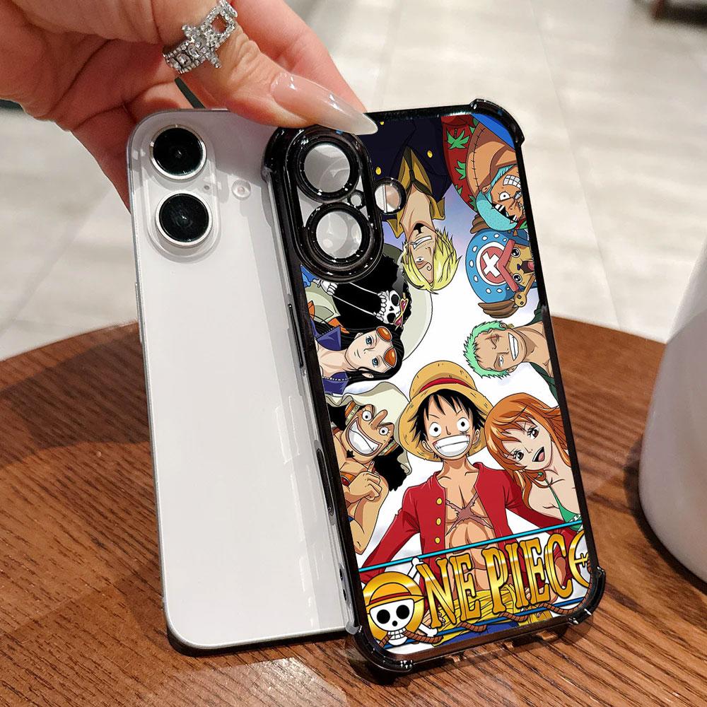 Anime One Pieces Soft Funda For iPhone 17 Pro 16 15 14 13 12 11 Pro Max Case 17 Plus 17E 16E 17Air Camera Protection Phone Cover