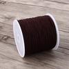 100M x 0.8mm Nylon Chinese Knot Cord Rattail Macrame Shamballa Thread String Coffee