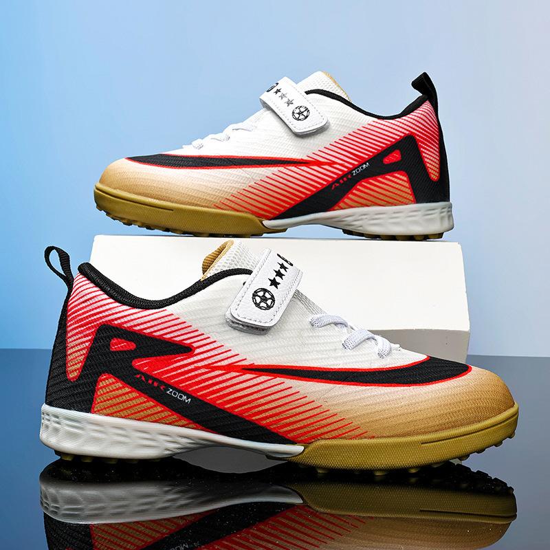 2025 New Children's Football Shoes Boys and Students Girls Broken Nails Velcro Casual Game Sports Shoes