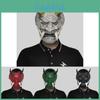 Máscara Facial de Demônio Vermelho Aterrorizante Para Festas de Halloween Com Design Assustador e Material de Látex