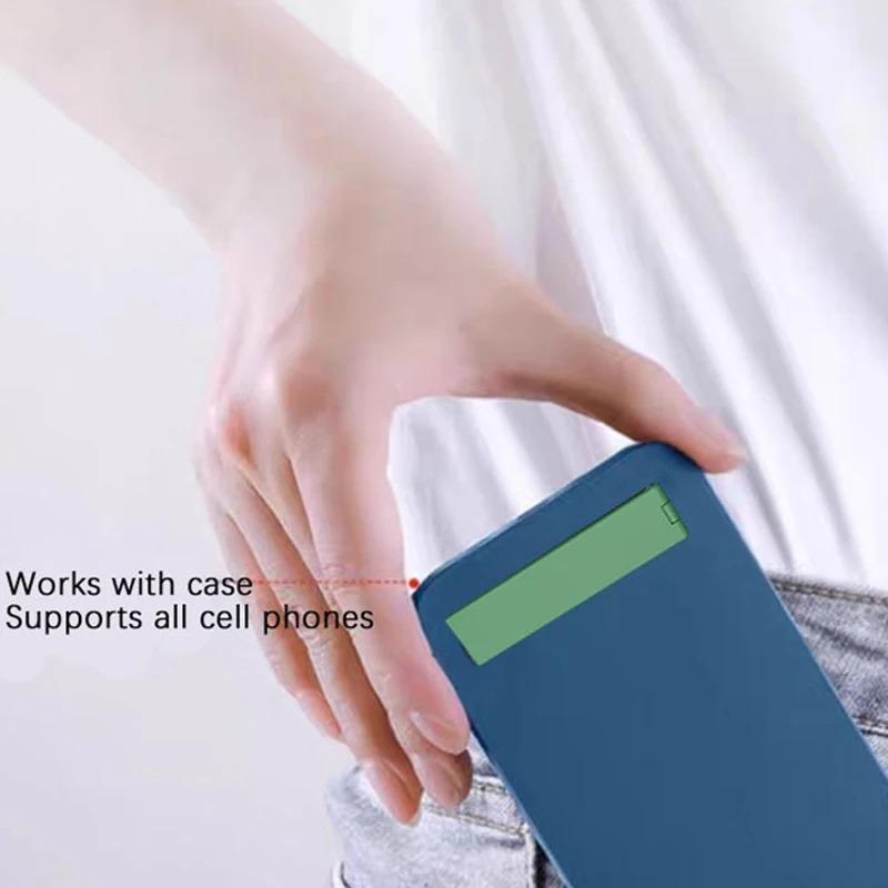 Ultra-Thin Metal Folding Phone Holder Alloy Invisible Back Stick Phone Desktop Holder Portable Mobile Support Phone Stand