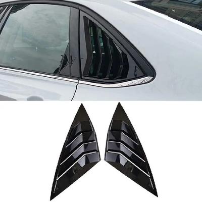 Pair Rear Window Side Vent Shutter Louver Cover Trim For VW Jetta A7 Mk7 GLI - Car Accessories Auto Parts Carbon Fiber