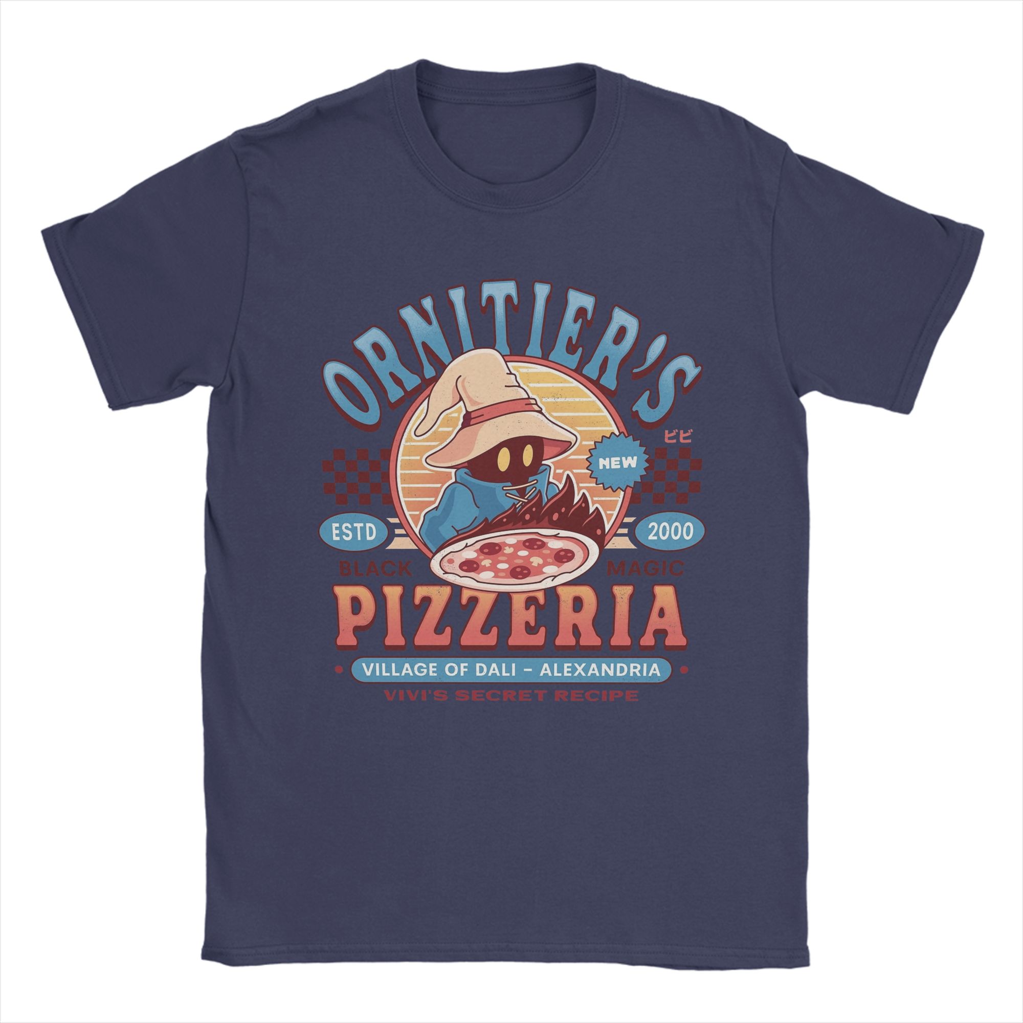 Ornitier Pizzeria Finals Fantasys T Shirt for Men 100% Cotton Funny T-Shirt O Neck Tees Short Sleeve Clothing Gift 4XL
