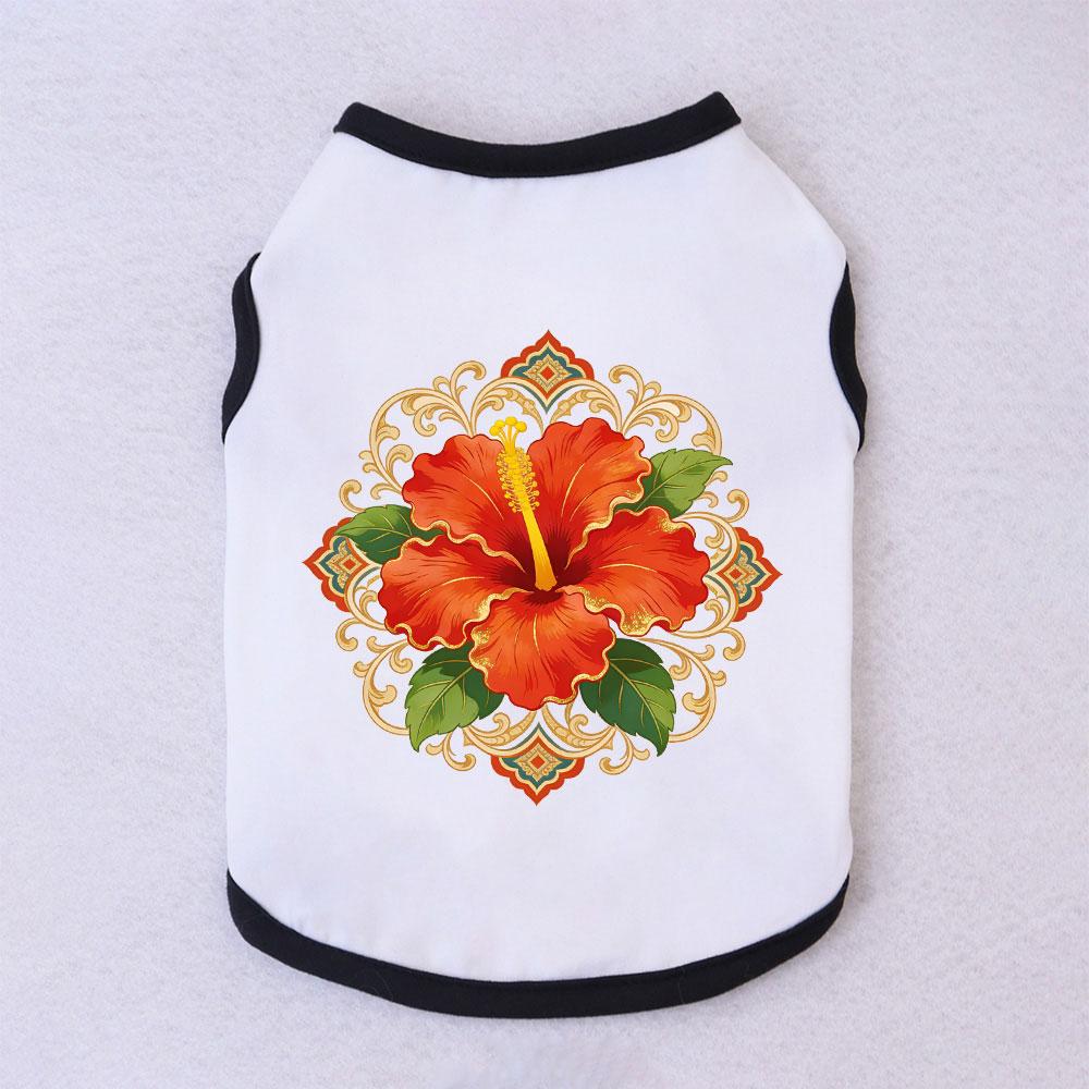 Cat Aummer Vest Hibiscus Pattern Comfortable Material Cats & Dogs Parties Clothes Suitable For Persian ,Siamese cats
