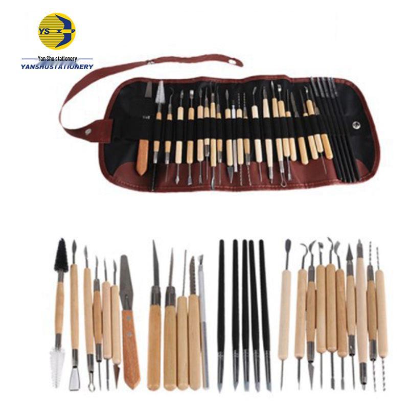 30-Piece Clay Sculpture and Carving Tool Set for Pottery and Polymer Clay