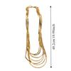 Copper Link Long Tassel Choker Exquisite Luxury Jewelry Multi-Layer Tassel Necklace  Wedding Bridal