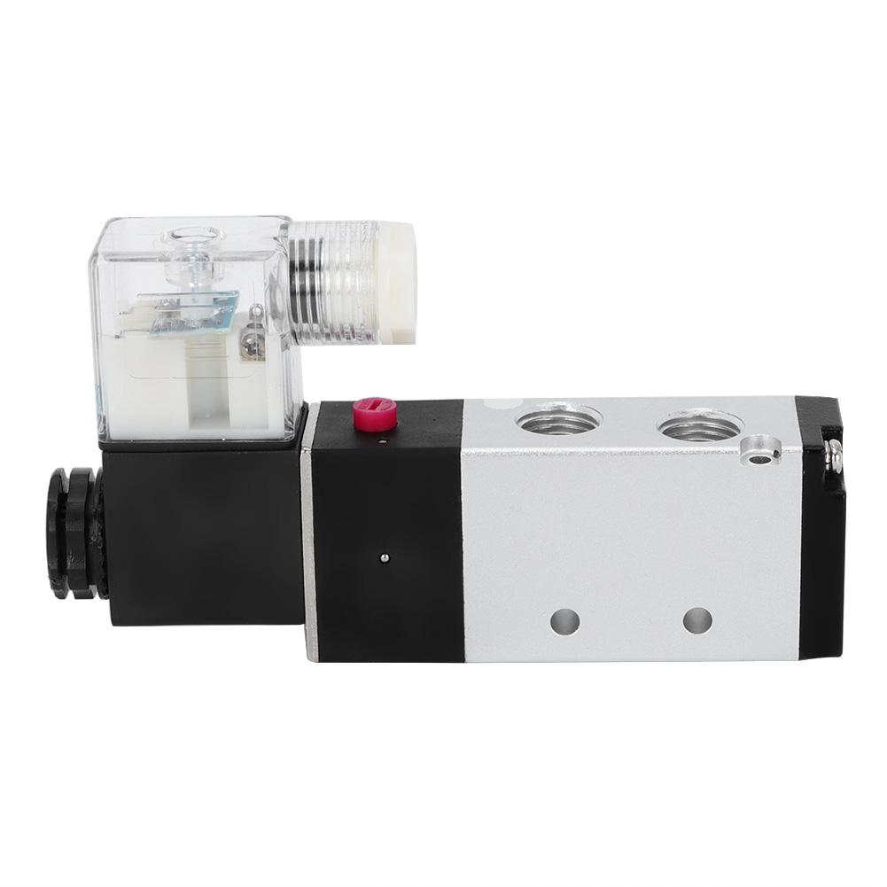 2 Position 5 Way Aluminum Alloy Pneumatic Solenoid Valve Pneumatic Piping Equipment (24V)